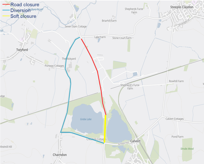 Photo of HS2 Gawcott Road/Perry Hill closure